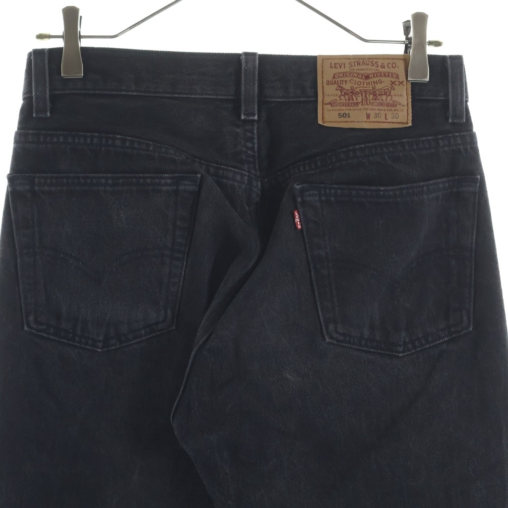 Levi's(リーバイス) 90s 501 スモールe ボタン裏653 後染め USA製 デニムパンツ ブラック
