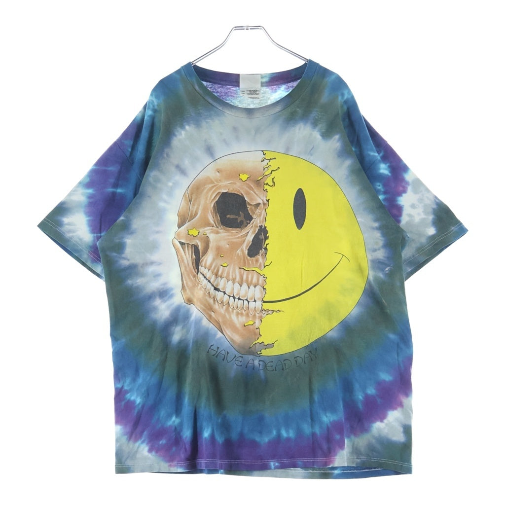 VINTAGE(ヴィンテージ) 90S HAVE A DEAD DAY SMILE TIE DYE TEE ハブ ア デッド デイ スマイル 片面プリント半袖カットソーTシャツ タイダイ ブルー/パープル/マルチカラー