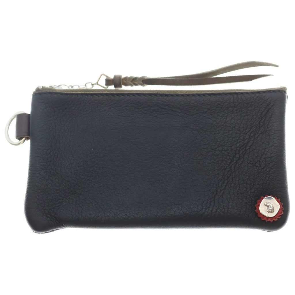 LARRY SMITH(ラリースミス) DEERSKIN POUCH ディアスキン ポーチ LT-0080 ブラック