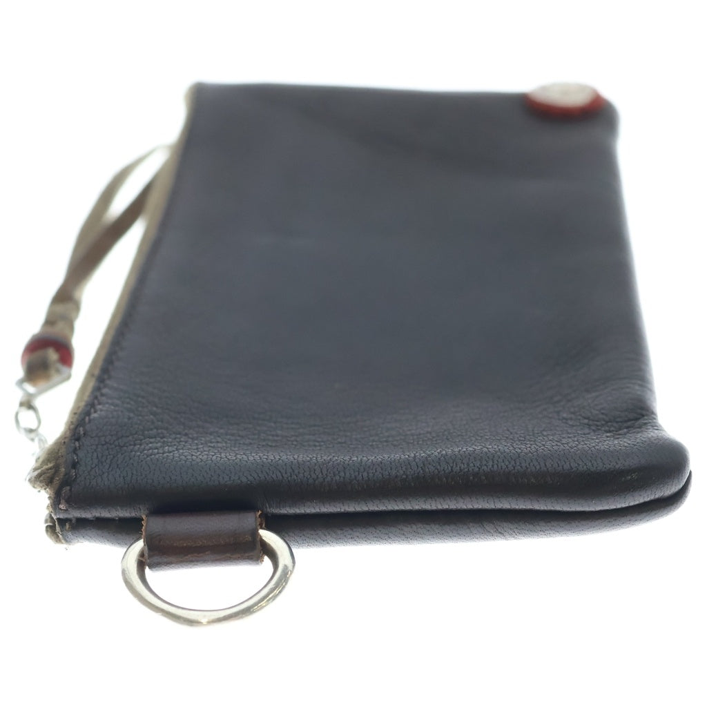 LARRY SMITH(ラリースミス) DEERSKIN POUCH ディアスキン ポーチ LT-0080 ブラック