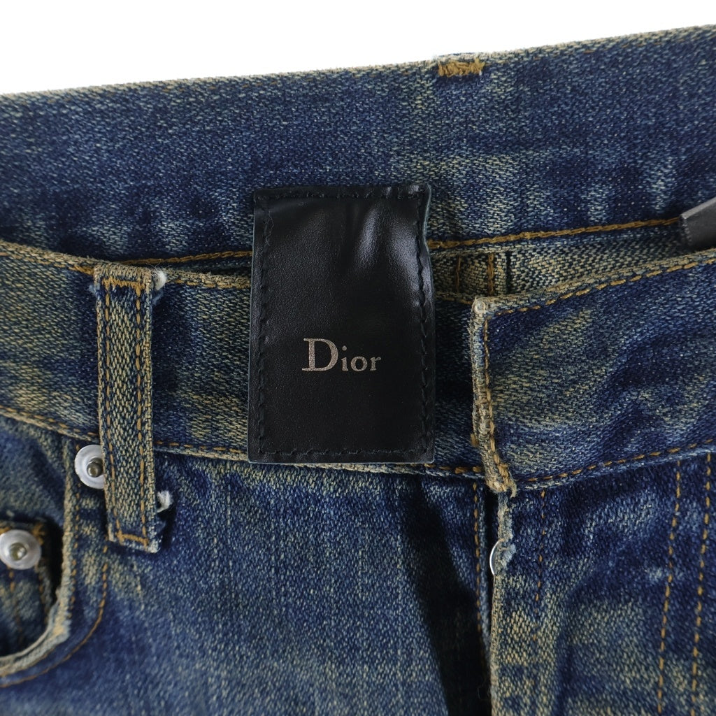 Dior HOMME(ディオールオム) 04AW VICTIM期 RUST DENIM PANTS エディ期 錆加工 デニムパンツ ストレート インディゴ 4HH1016205