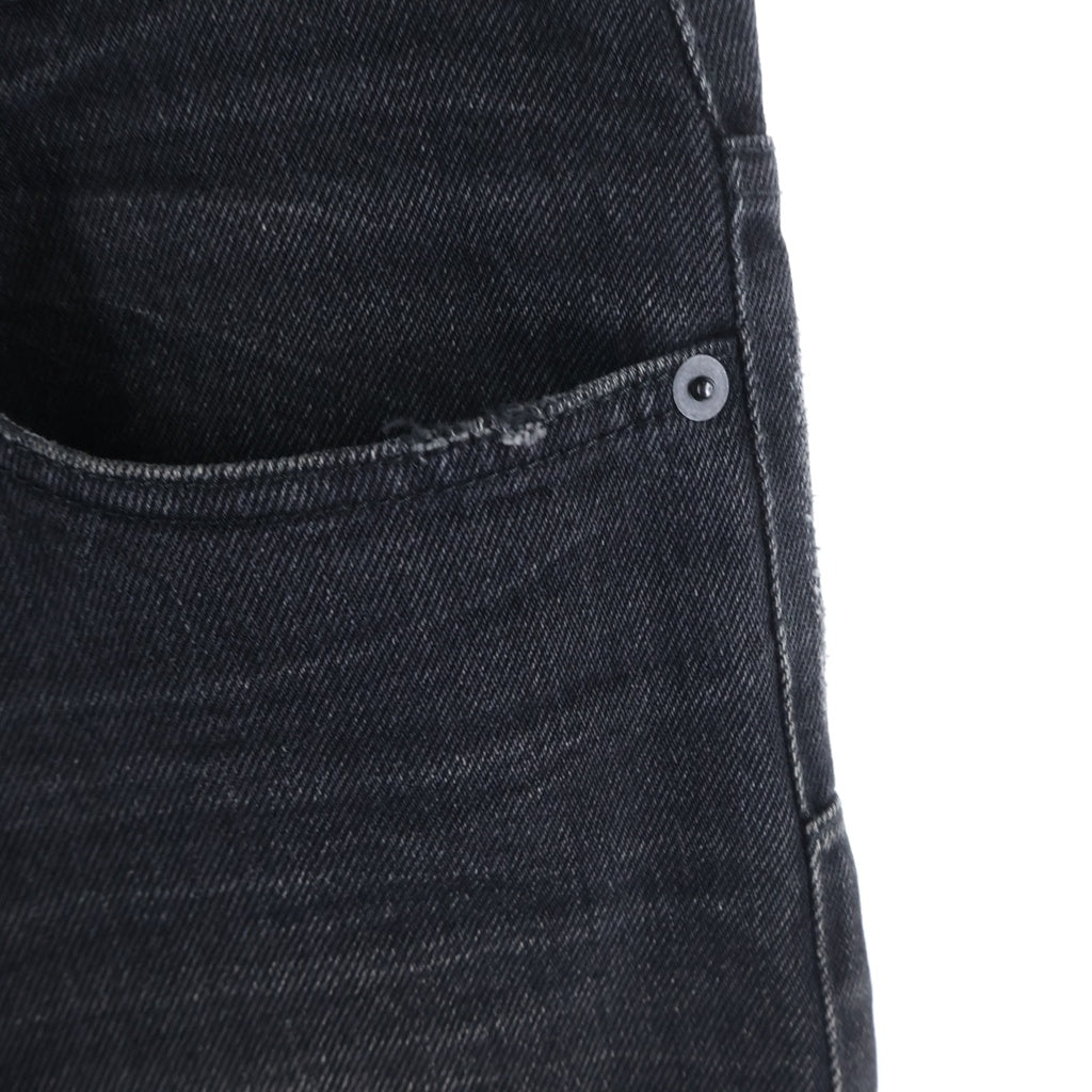 Dior HOMME(ディオールオム) 05AW GARMENT-DYED BOOTCUT DENIM PANTS エディ期 後染め ブーツカット デニムパンツ ブラック 5HH1011208