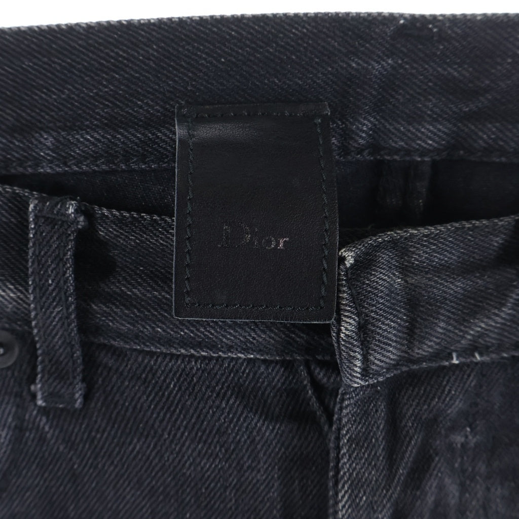 Dior HOMME(ディオールオム) 05AW GARMENT-DYED BOOTCUT DENIM PANTS エディ期 後染め ブーツカット デニムパンツ ブラック 5HH1011208