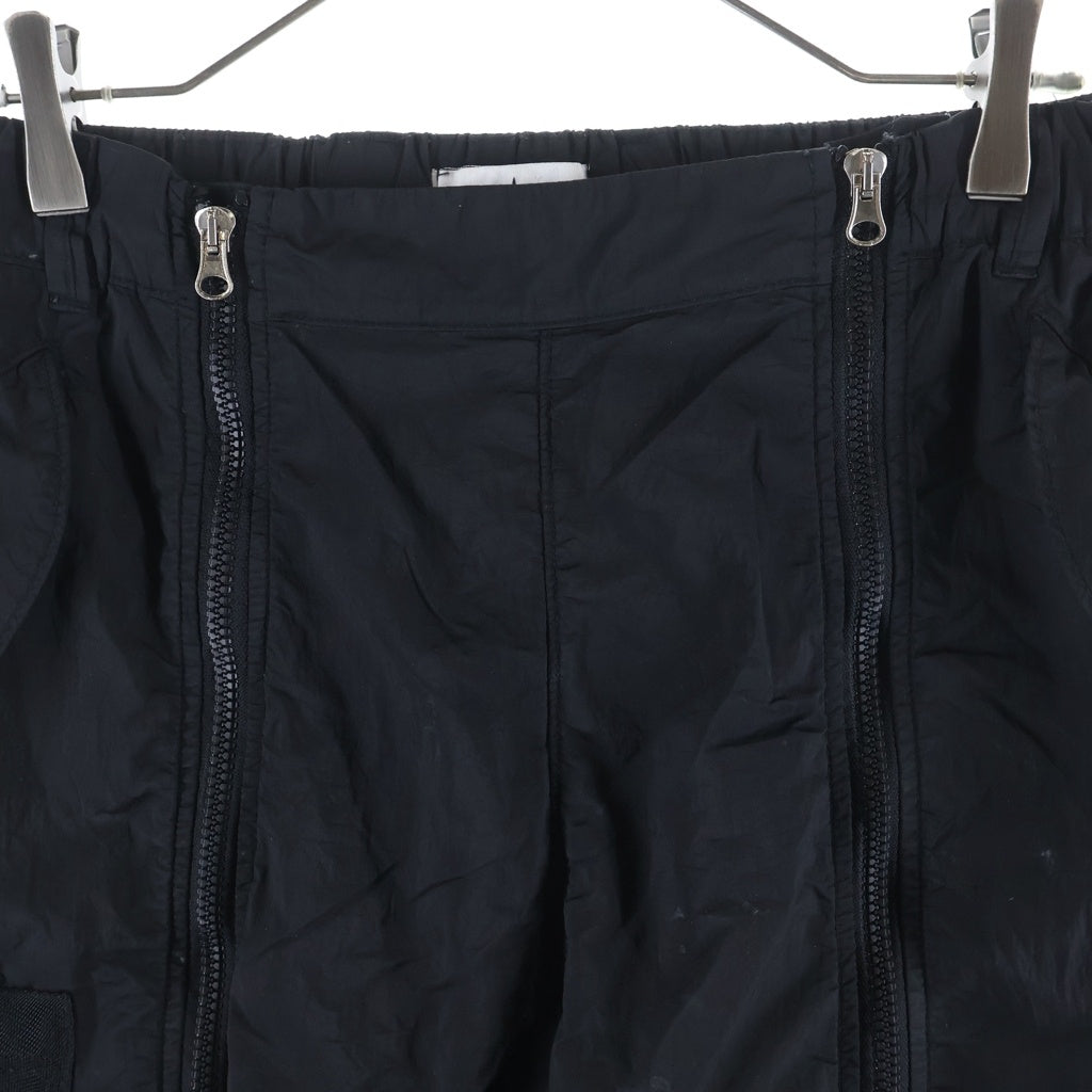 STONE ISLAND(ストーンアイランド) 22AW CENTER ZIP CARGO PANTS NYLON METAL 771531619 ナイロンメタル センタージップ ナイロンカーゴパンツ ブラック
