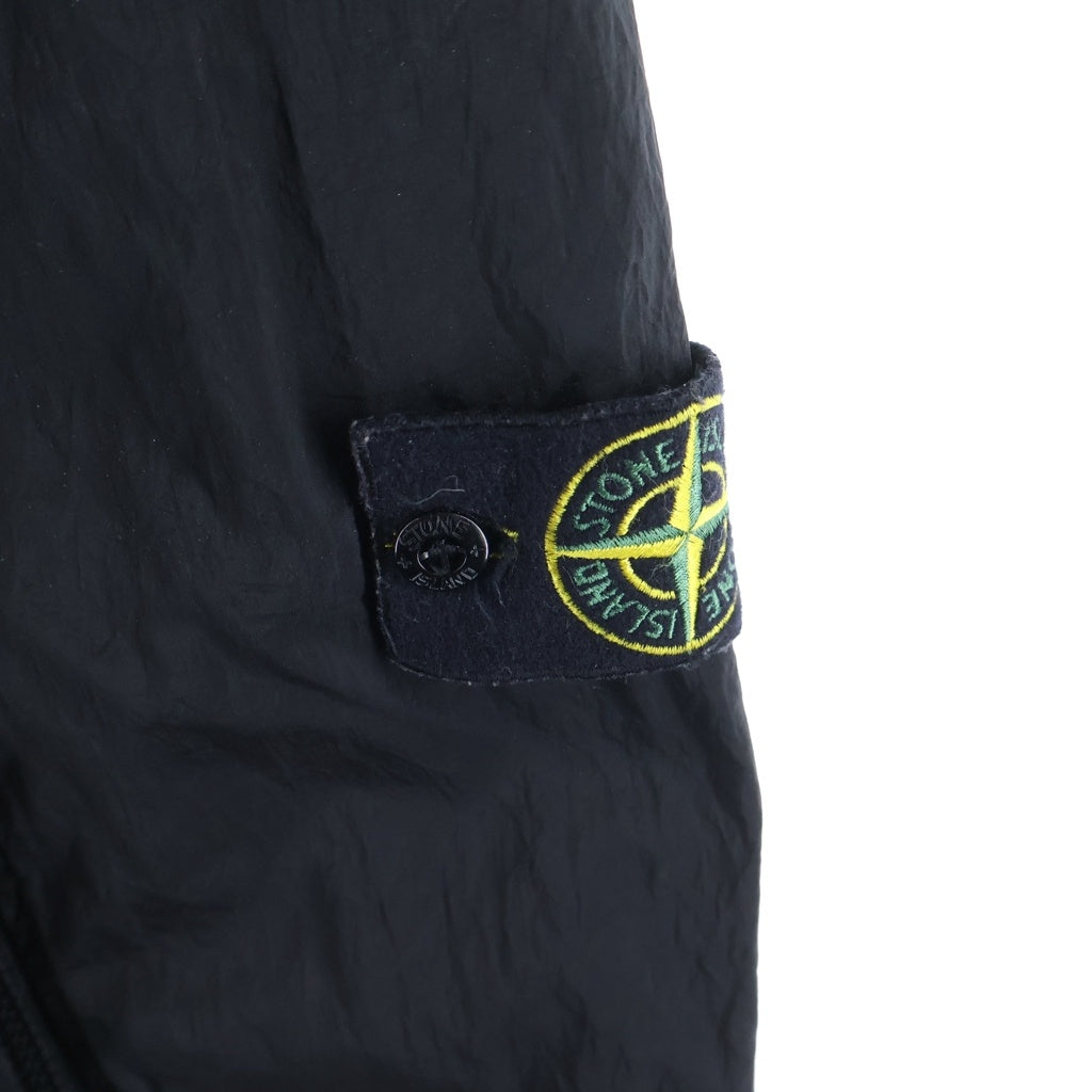 STONE ISLAND(ストーンアイランド) 22AW CENTER ZIP CARGO PANTS NYLON METAL 771531619 ナイロンメタル センタージップ ナイロンカーゴパンツ ブラック