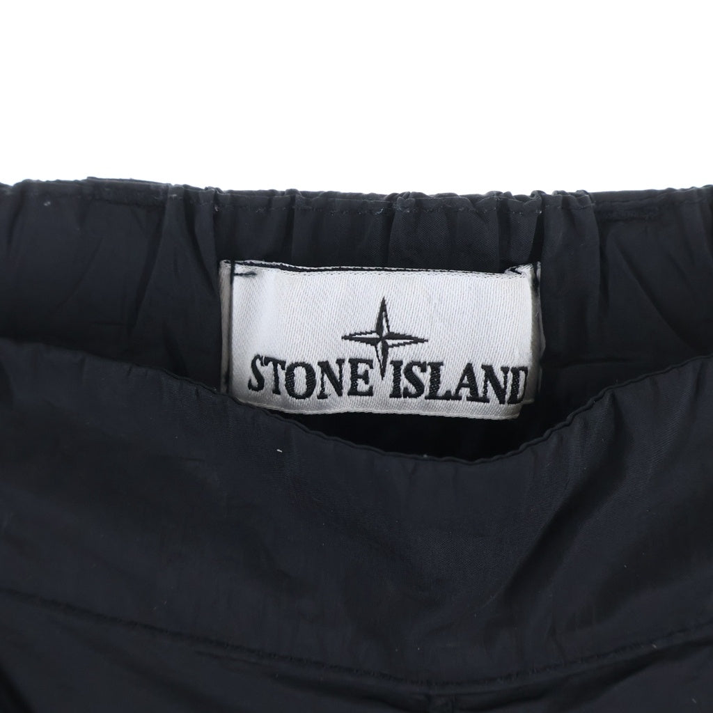 STONE ISLAND(ストーンアイランド) 22AW CENTER ZIP CARGO PANTS NYLON METAL 771531619 ナイロンメタル センタージップ ナイロンカーゴパンツ ブラック