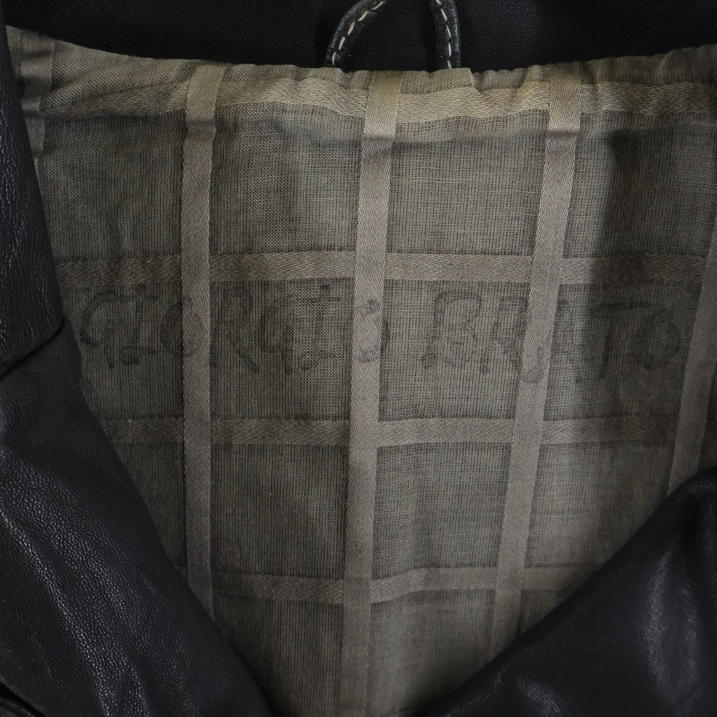 GIORGIO BRATO(ジョルジオブラット) ASYMMETRIC MULTI ZIP LEATHER JACKET 斜め マルチ ダブルジップ 変形 レザージャケット チャコール -