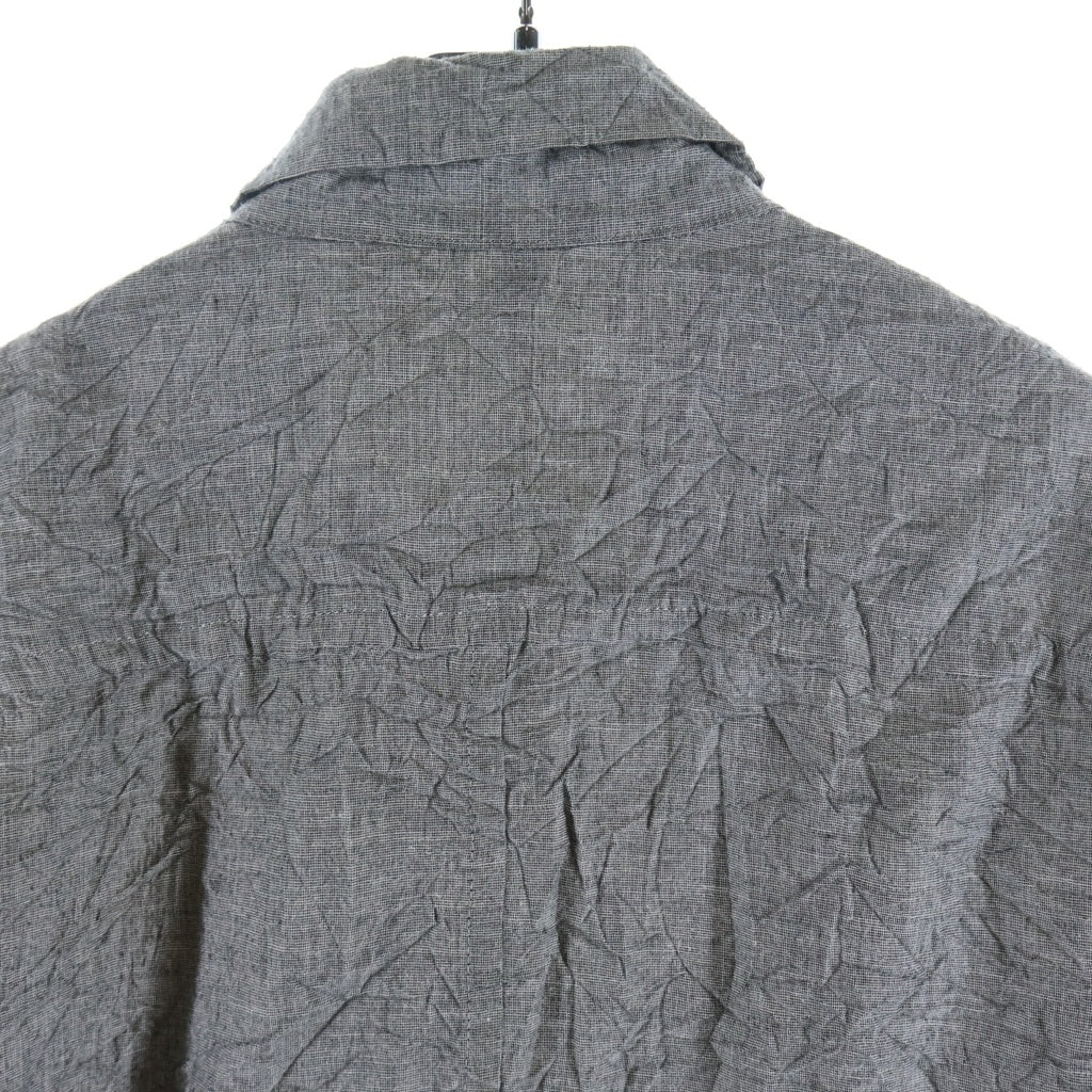 KAZUYUKI KUMAGAI ATTACHMENT(カズユキクマガイ アタッチメント) CRASH BROAD ZIP JACKET クラッシュ ブロード ジップ ジャケット グレー -