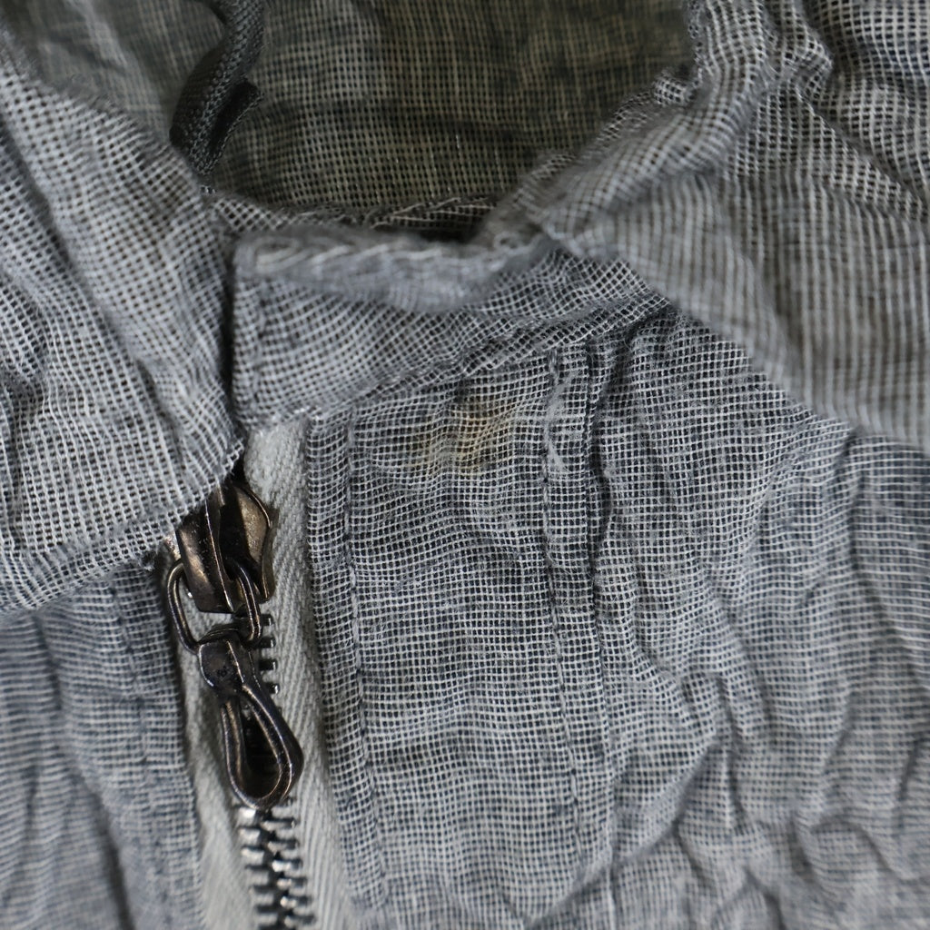 KAZUYUKI KUMAGAI ATTACHMENT(カズユキクマガイ アタッチメント) CRASH BROAD ZIP JACKET クラッシュ ブロード ジップ ジャケット グレー -