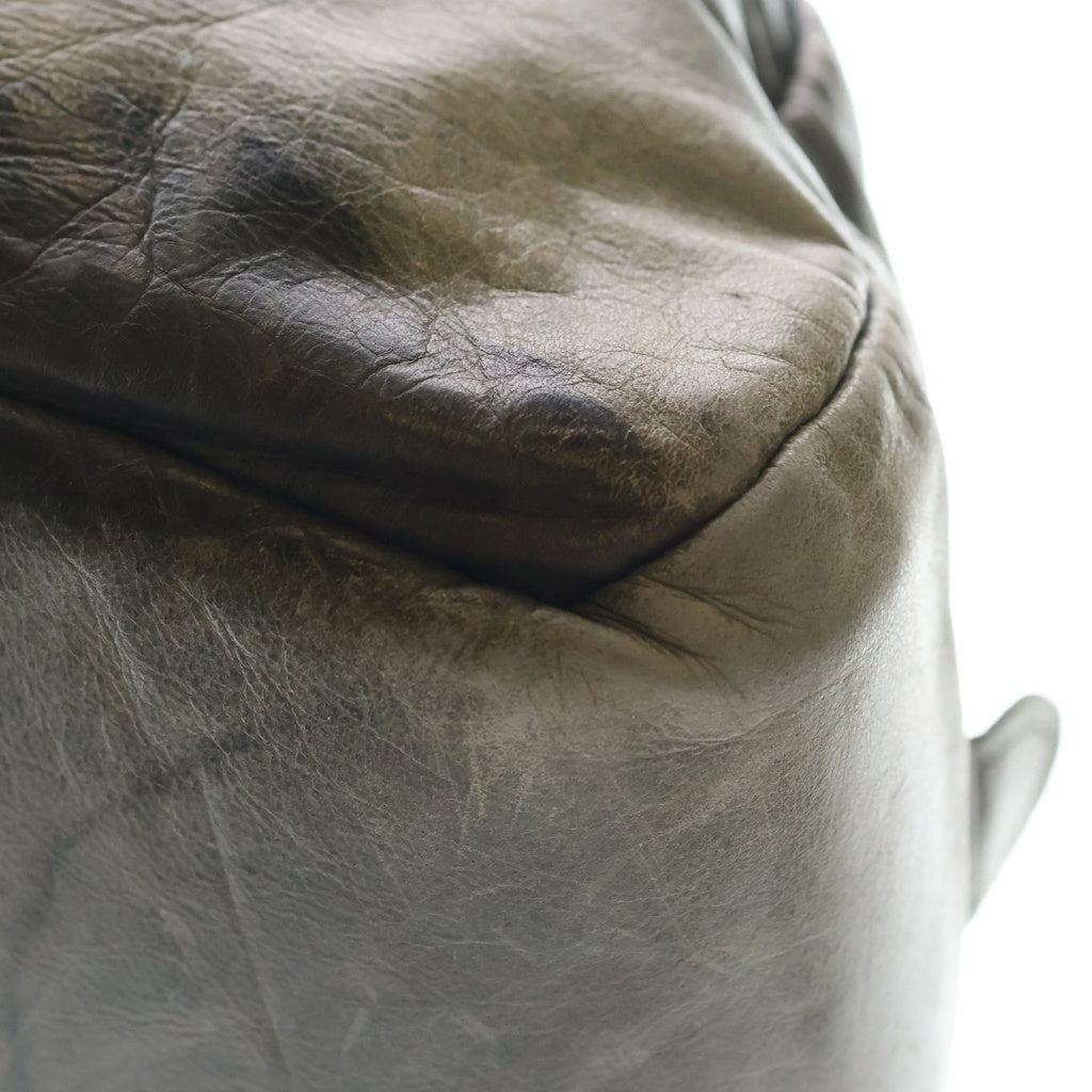 JAS M.B(ジャスエムビー) LONDON BOSTON LEATHER BAG ボストン レザー バッグ グレー - レディース