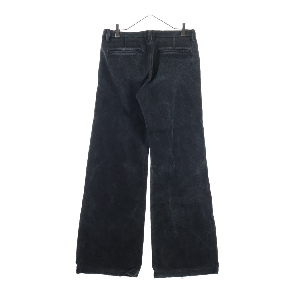 ATTACHMENT(アタッチメント) WIDE FLARE COTTON PANTS CPD加工 顔料染め コットン ワイド フレア パンツ ブラック -