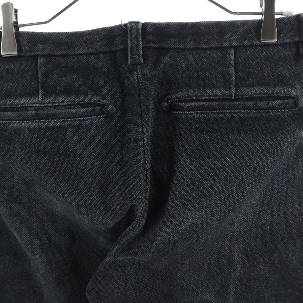 ATTACHMENT(アタッチメント) WIDE FLARE COTTON PANTS CPD加工 顔料染め コットン ワイド フレア パンツ ブラック -