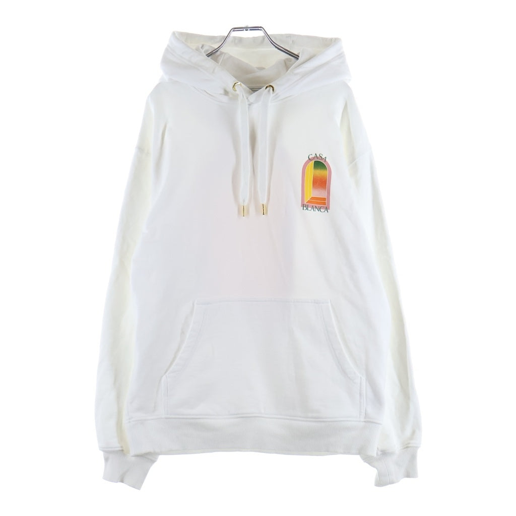 CASABLANCA(カサブランカ) Gradient L'Arche Hooded Sweatshirt 両面プリント スウェット パーカー フーディー ホワイト MS24-JTP-093-05
