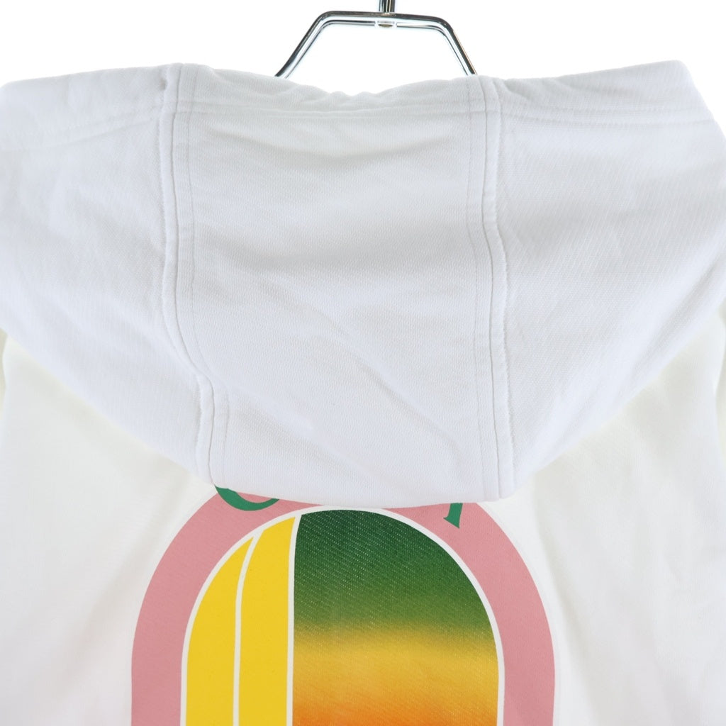 CASABLANCA(カサブランカ) Gradient L'Arche Hooded Sweatshirt 両面プリント スウェット パーカー フーディー ホワイト MS24-JTP-093-05