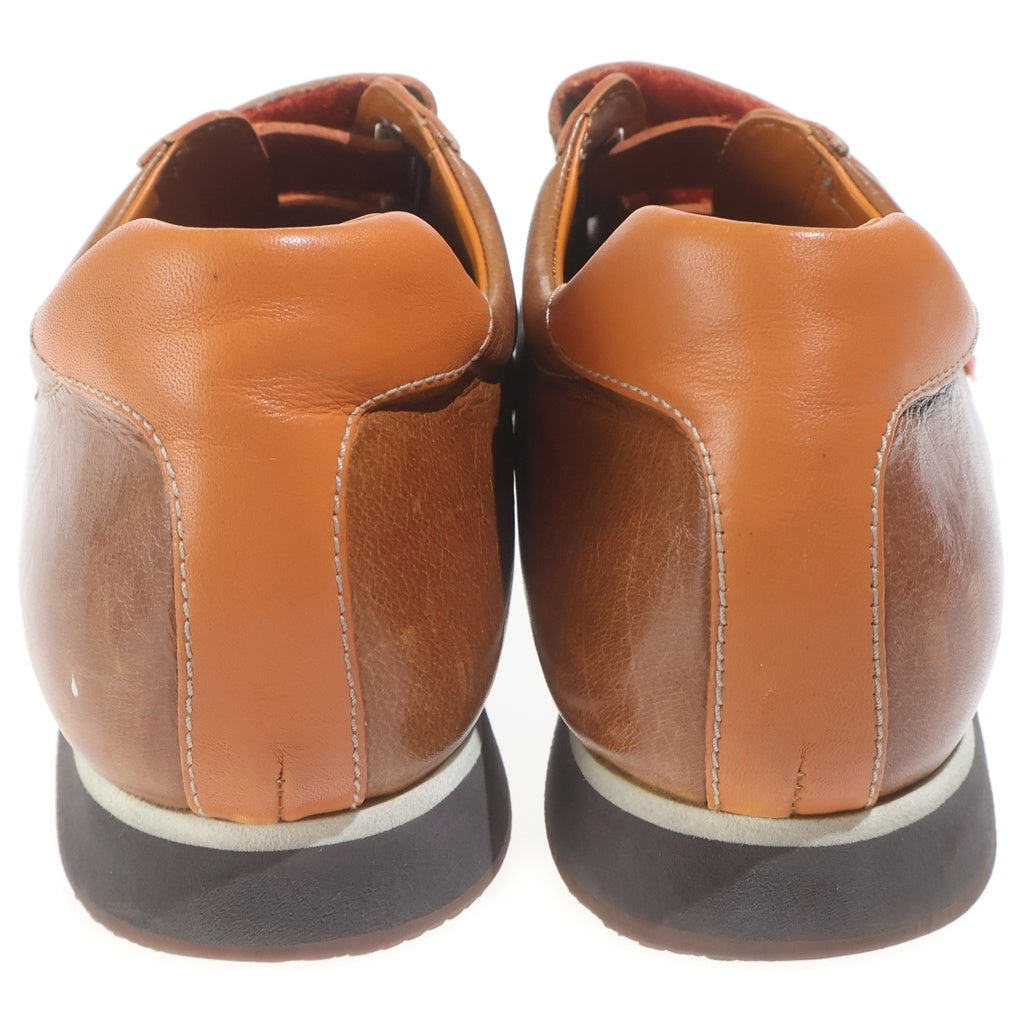 miumiu(ミュウミュウ) 90-00S ARCHIVE VELCRO TAPE LEATHER SHOES アーカイブ ベルクロ テープ レザー ローカットスニーカー ベージュ/ブラウン/オレンジ 6 P0398