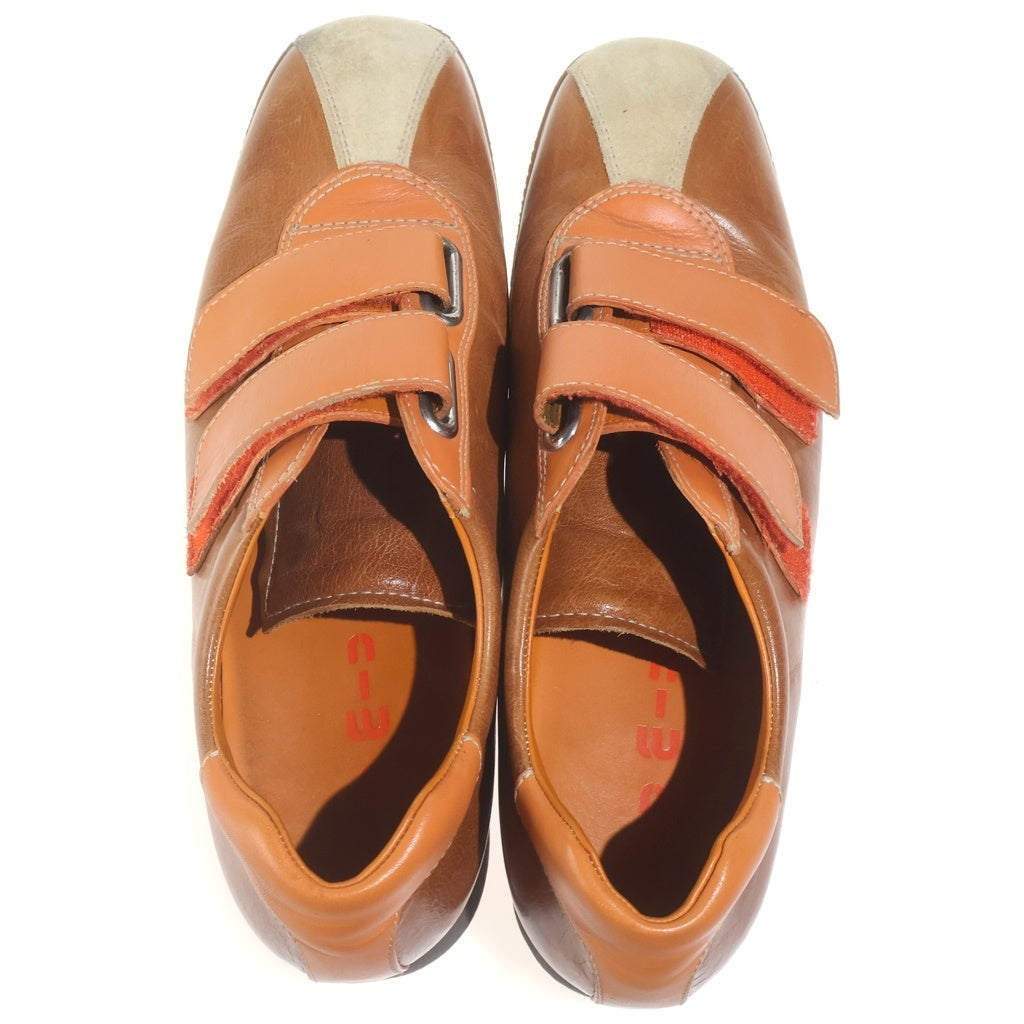 miumiu(ミュウミュウ) 90-00S ARCHIVE VELCRO TAPE LEATHER SHOES アーカイブ ベルクロ テープ レザー ローカットスニーカー ベージュ/ブラウン/オレンジ 6 P0398