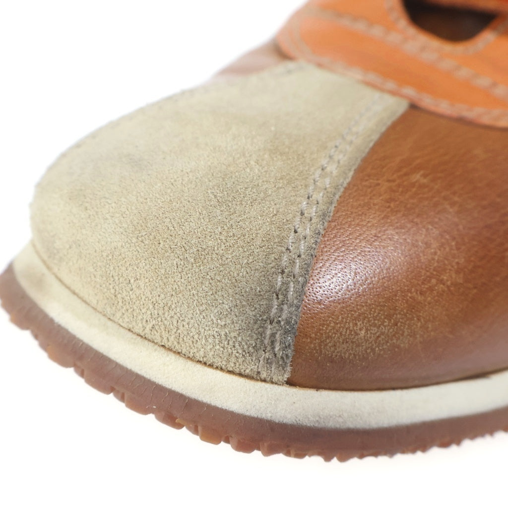 miumiu(ミュウミュウ) 90-00S ARCHIVE VELCRO TAPE LEATHER SHOES アーカイブ ベルクロ テープ レザー ローカットスニーカー ベージュ/ブラウン/オレンジ 6 P0398