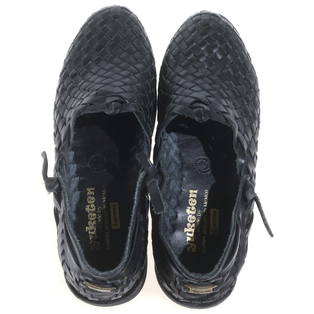 SUPREME(シュプリーム) x YUKETEN (ユケテン) Leo Black レオ 編み込み ローカットスリッポン ブラック