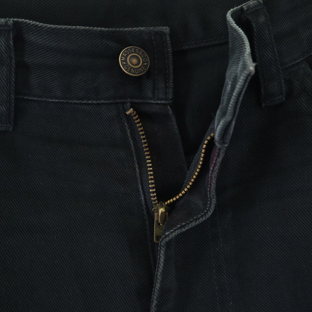 MASSES(マシス) TAPERED ZIP FLY DENIM PANTS テーパード ジップフライ デニム パンツ ブラック -