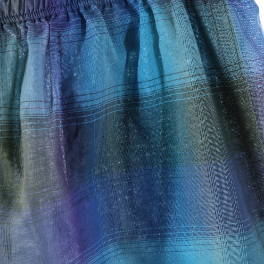 MASSES(マシス) SHADOW CHECK HARF PANTS シャドウチェックハーフパンツ ブルー/パープル -