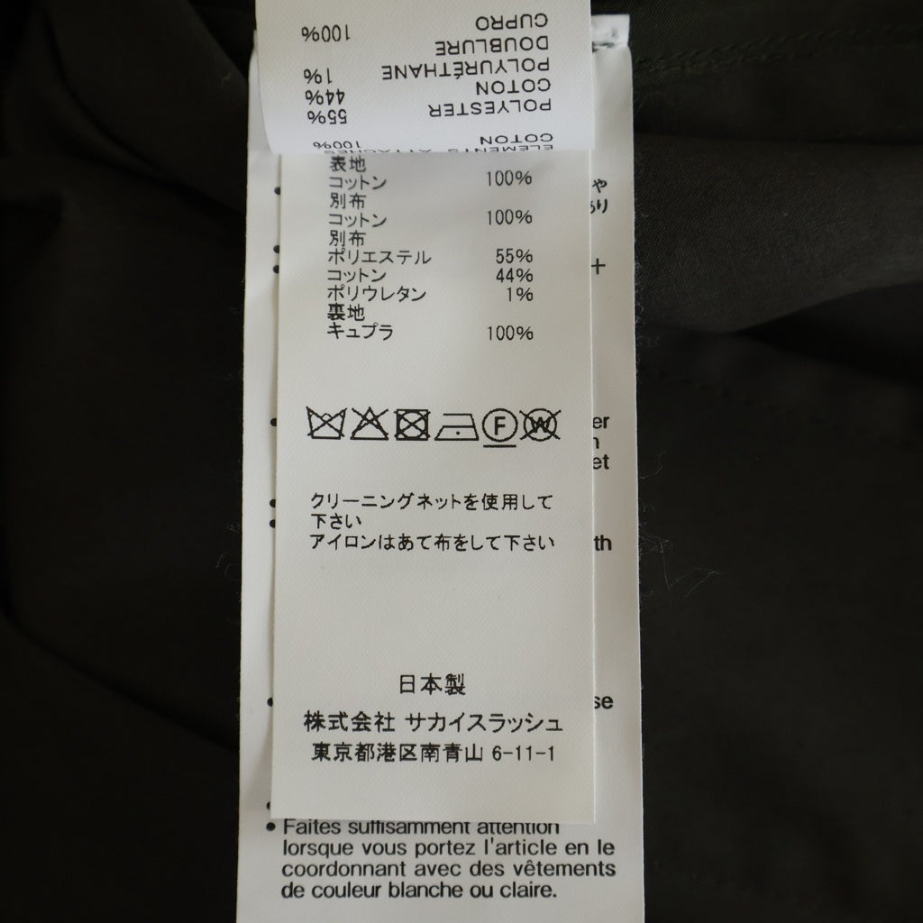 Sacai(サカイ) 25AW COTTON GABARDINE COAT コットン ギャバジン 変形 コート カーキ 25-03602M