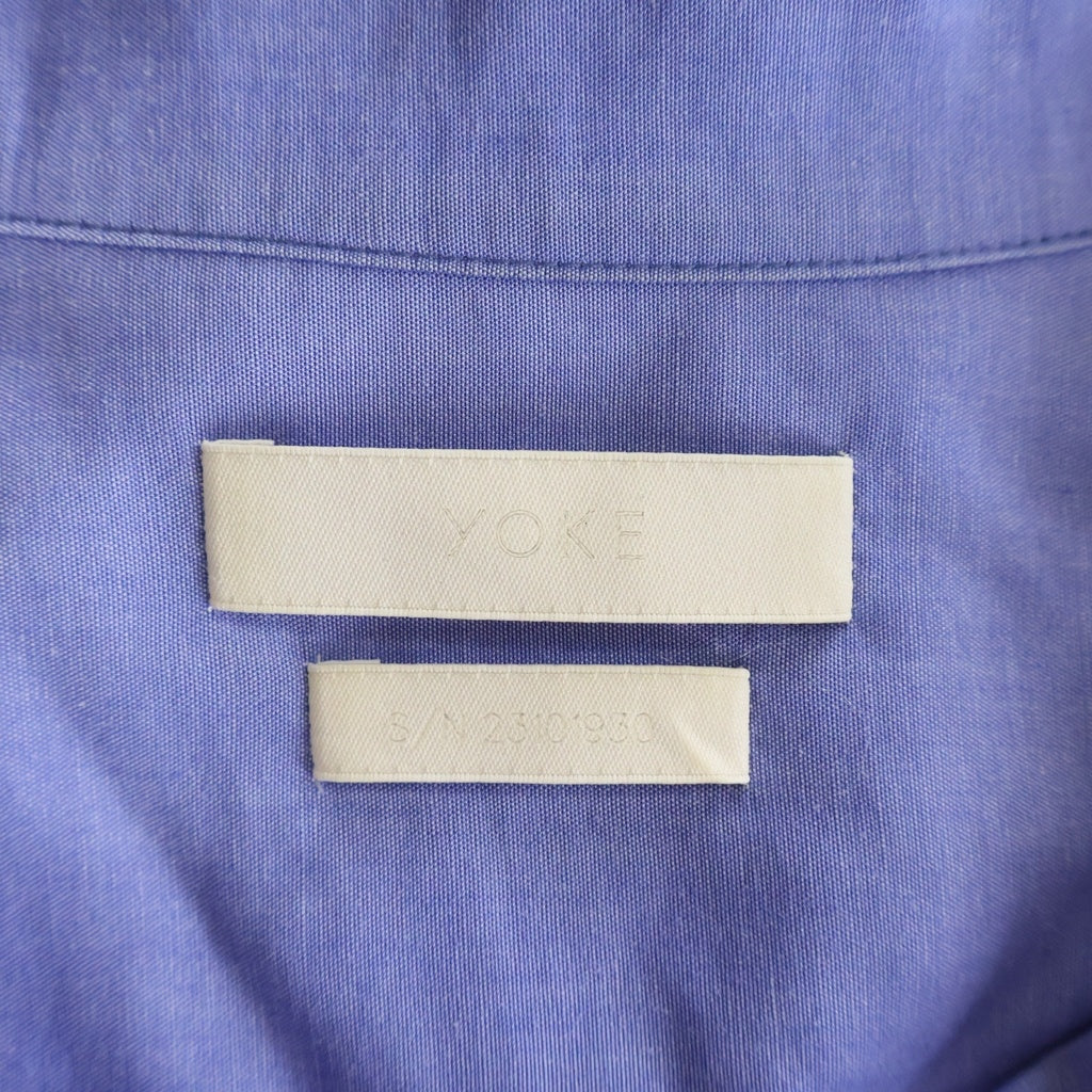 YOAK(ヨーク) OPEN COLLAR SHIRT オープンカラーシャツ ブルー YK23SS0478SH