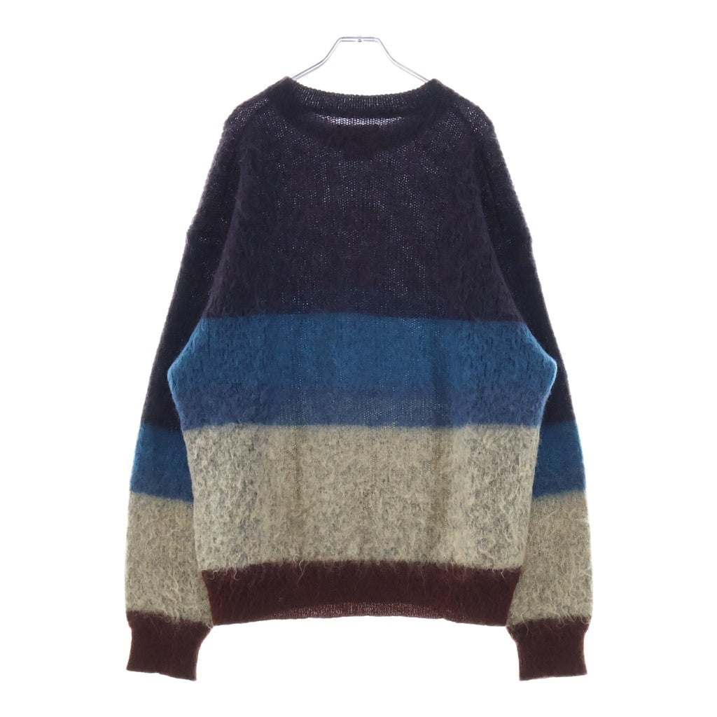 YOAK(ヨーク) MOHAIR BORDER CREWNECK SWEATER モヘア ボーダー クルーネック セーター マルチカラー YK23FW0572S