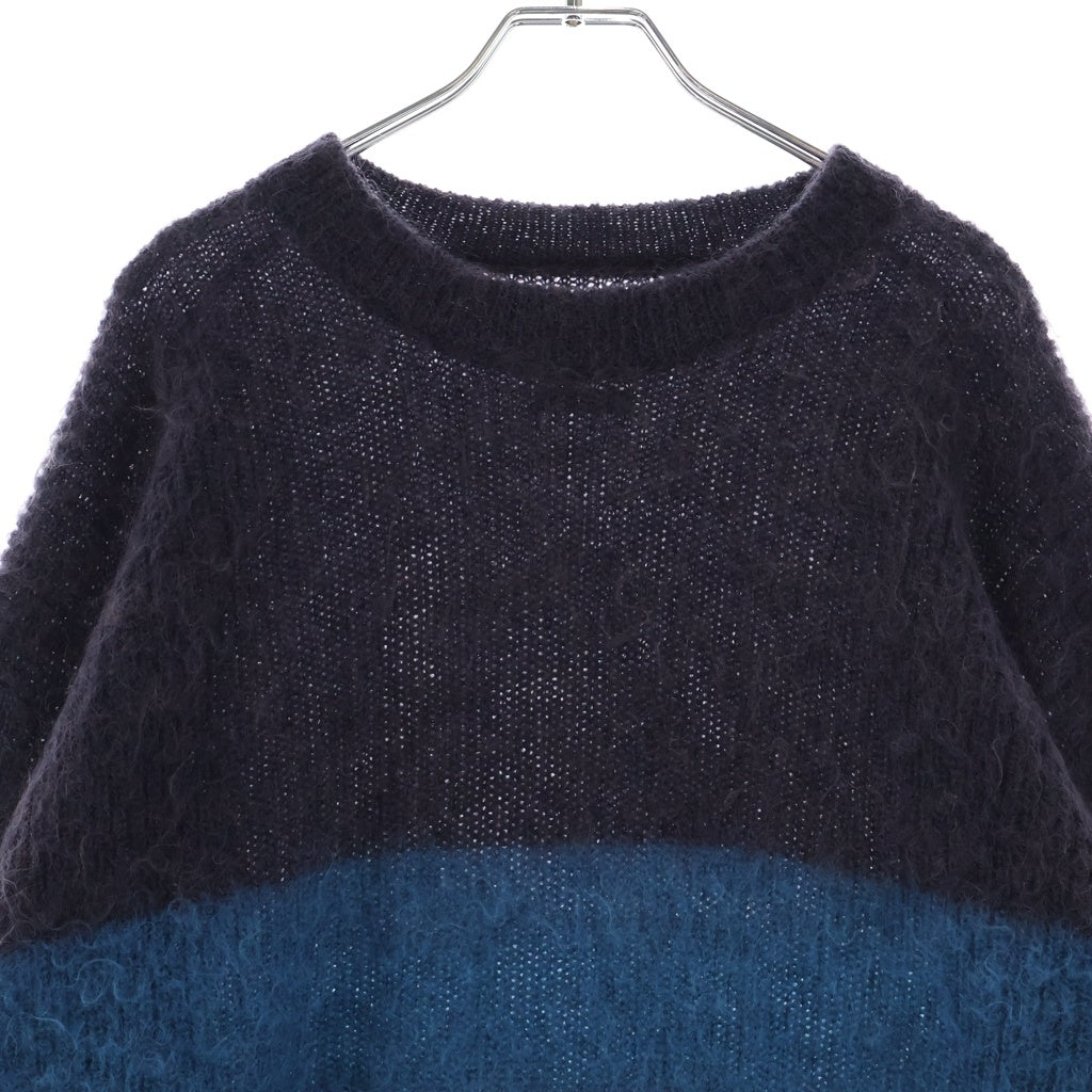 YOAK(ヨーク) MOHAIR BORDER CREWNECK SWEATER モヘア ボーダー クルーネック セーター マルチカラー YK23FW0572S