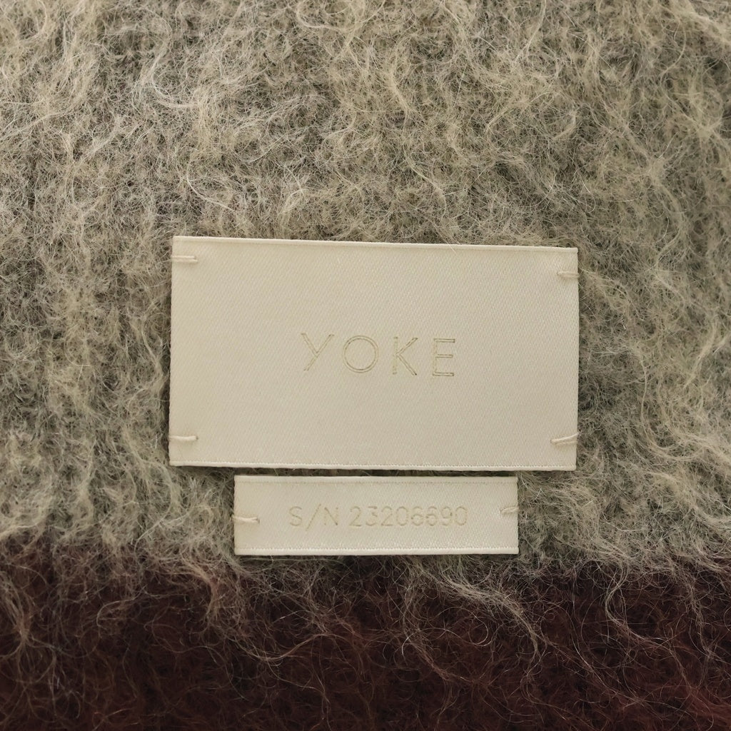 YOAK(ヨーク) MOHAIR BORDER LONG STOLE モヘア ボーダー ロング ストール マルチカラー YK23FW0573S