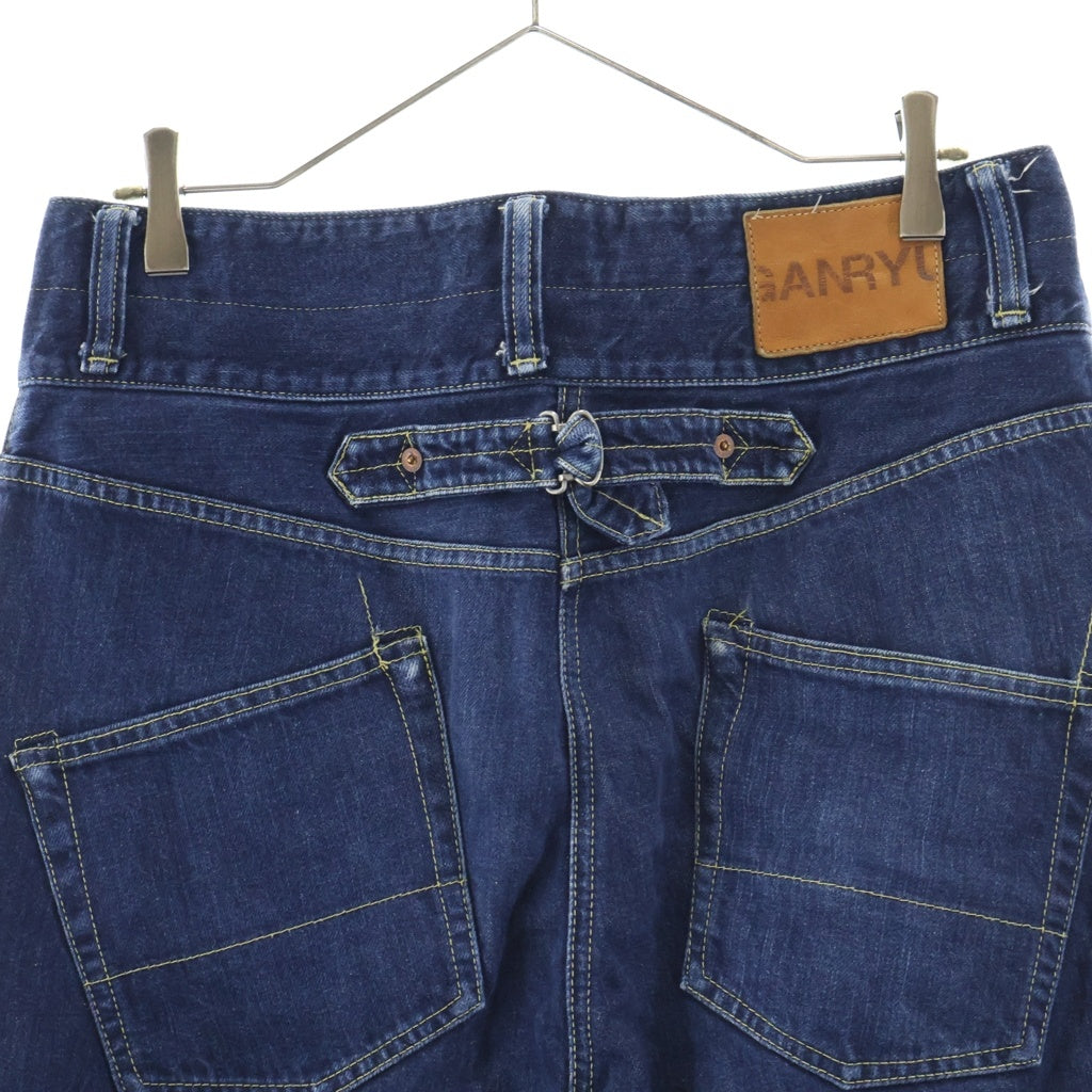 GANRYU(ガンリュウ) 13AW SAROUEL DENIM PANTS サルエルクロップドデニムパンツ インディゴ EL-P007
