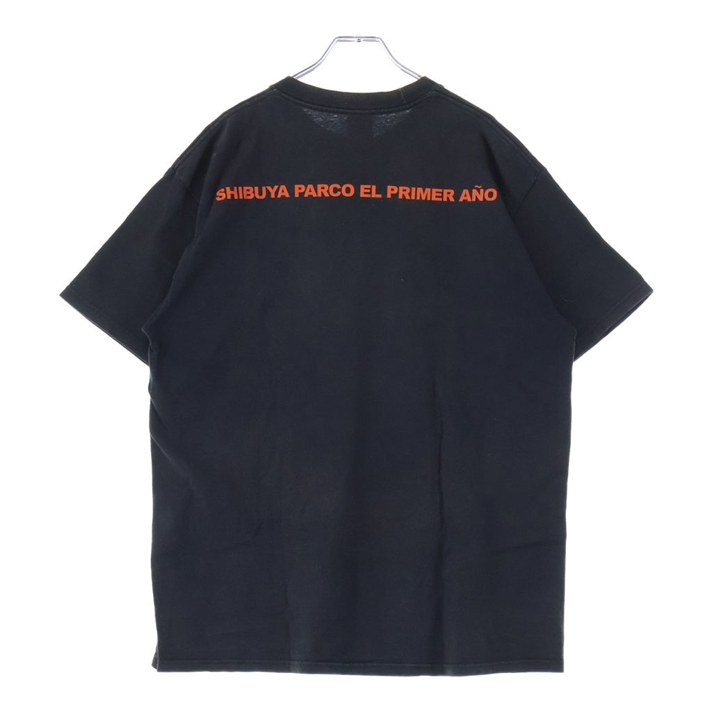 STUSSY(ステューシー) SHIBUYA PARCO EL PRIMER ANO TEE スカル フラワー 両面プリント 半袖カットソーTシャツ ブラック 渋谷チャプター店舗限定