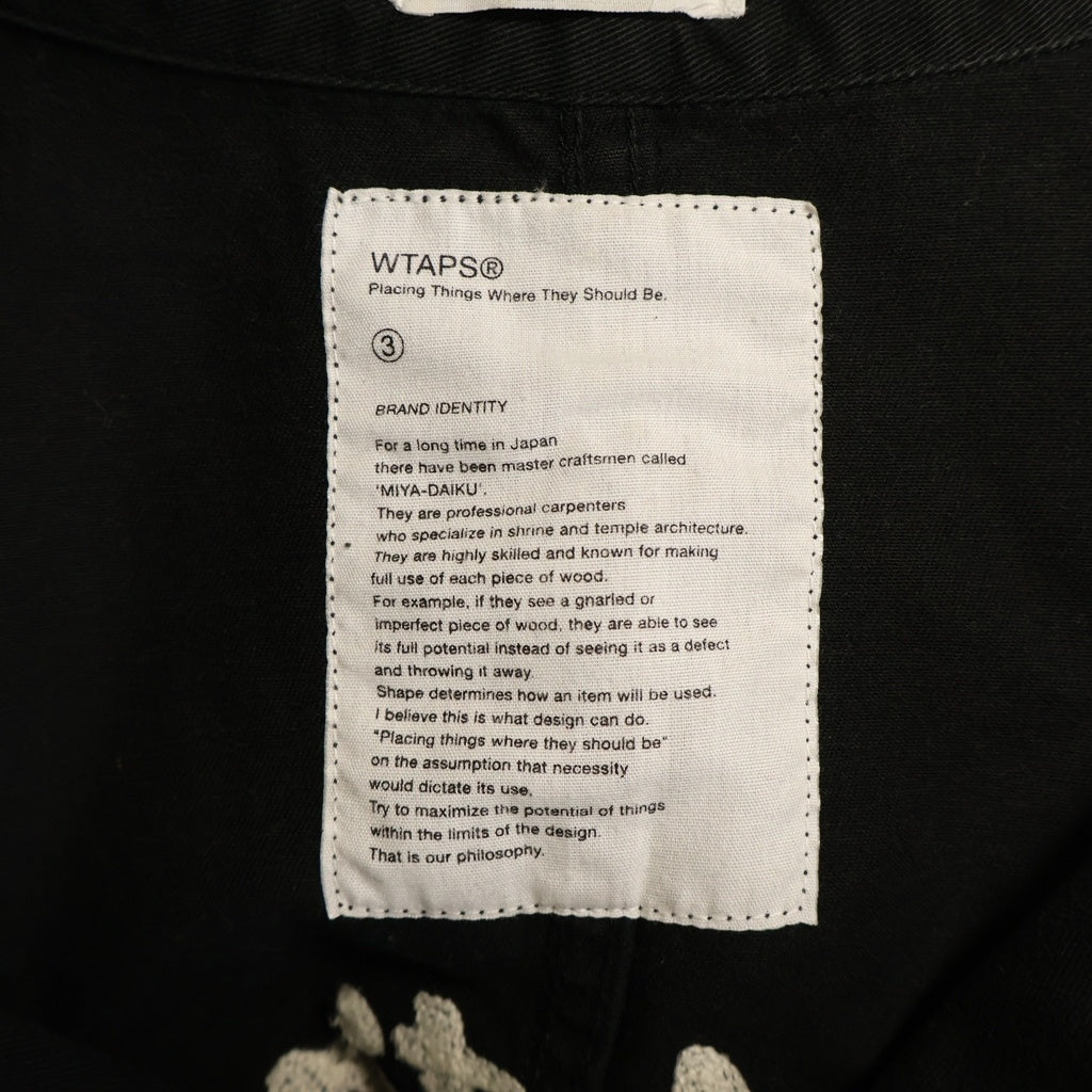 WTAPS(ダブルタップス) SHOP COAT REVOLUTIONARY WARFARE レボリューショナリー ウォーフェア ショップコート ブラック