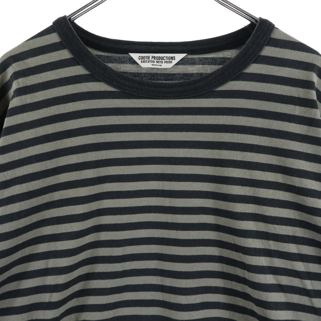 COOTIE(クーティー) COTTON BORDER L/S TEE コットン ボーダー 長袖カットソー グレー/ブラック