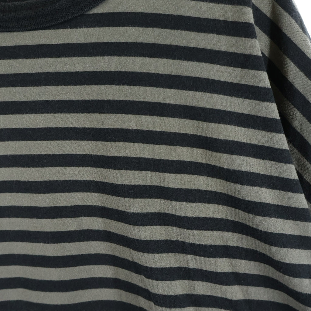 COOTIE(クーティー) COTTON BORDER L/S TEE コットン ボーダー 長袖カットソー グレー/ブラック