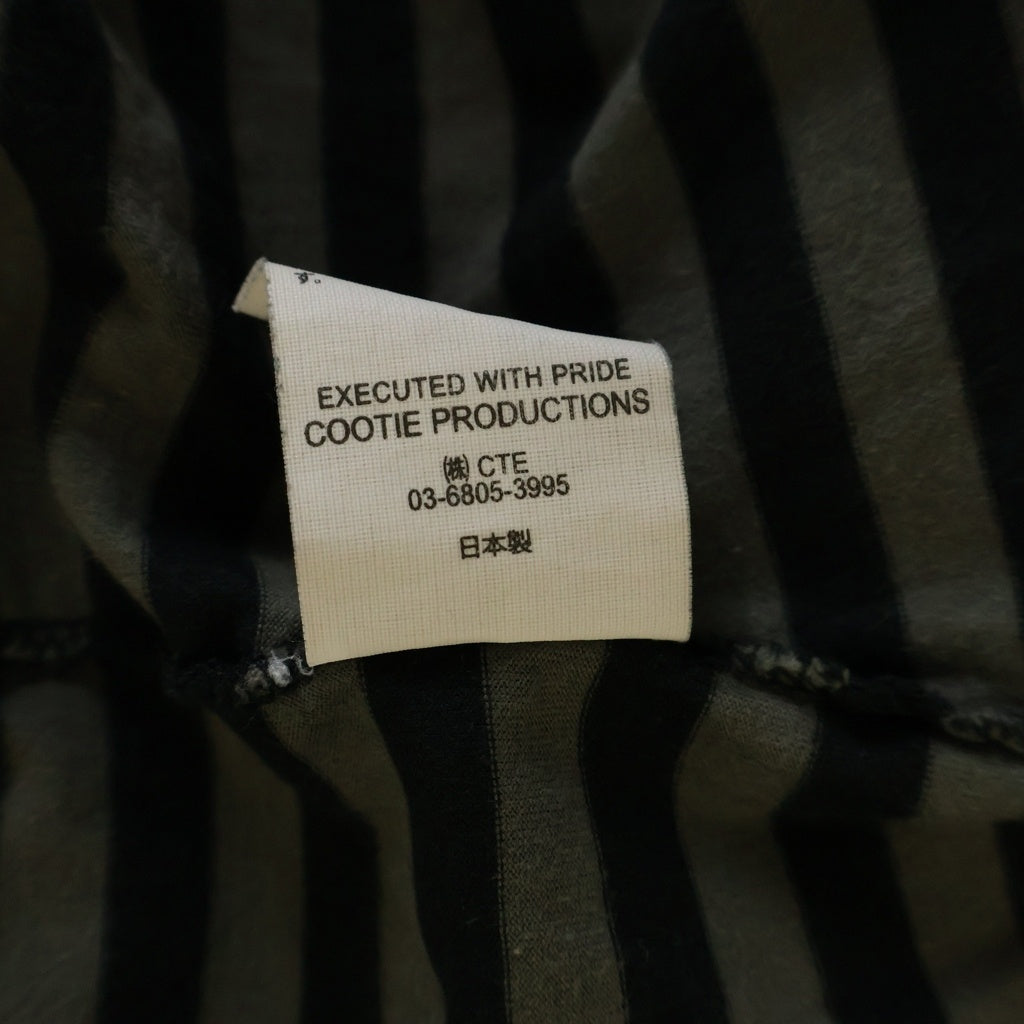 COOTIE(クーティー) COTTON BORDER L/S TEE コットン ボーダー 長袖カットソー グレー/ブラック