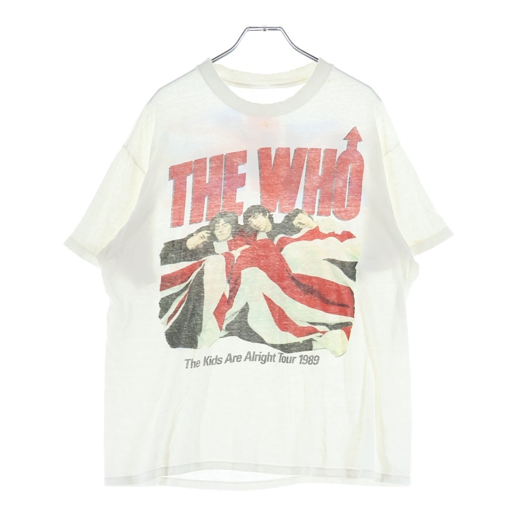 VINTAGE(ヴィンテージ) 80S WHO THE KIDS ARE ALRIGHT TOUR 1989 ザ フー バンド 両面プリント 半袖Tシャツ カットソー ホワイト