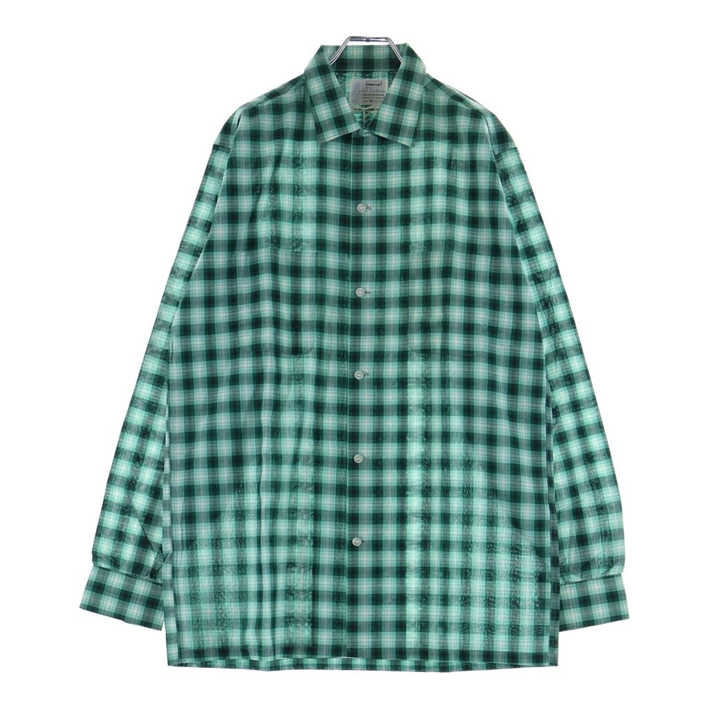PENNEYS TOWNCRAFT(ぺニーズタウンクラフト) 60S DEADSTOCK COTTON CHESK L/S SHIRT TALL MEN デッドストック コットン チェック 長袖 シャツ グリーン/ホワイト/ブラック