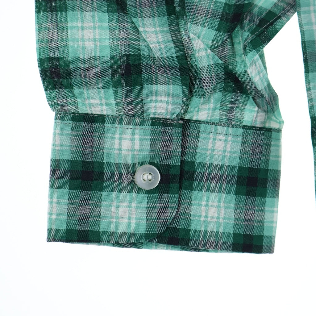 PENNEYS TOWNCRAFT(ぺニーズタウンクラフト) 60S DEADSTOCK COTTON CHESK L/S SHIRT TALL MEN デッドストック コットン チェック 長袖 シャツ グリーン/ホワイト/ブラック