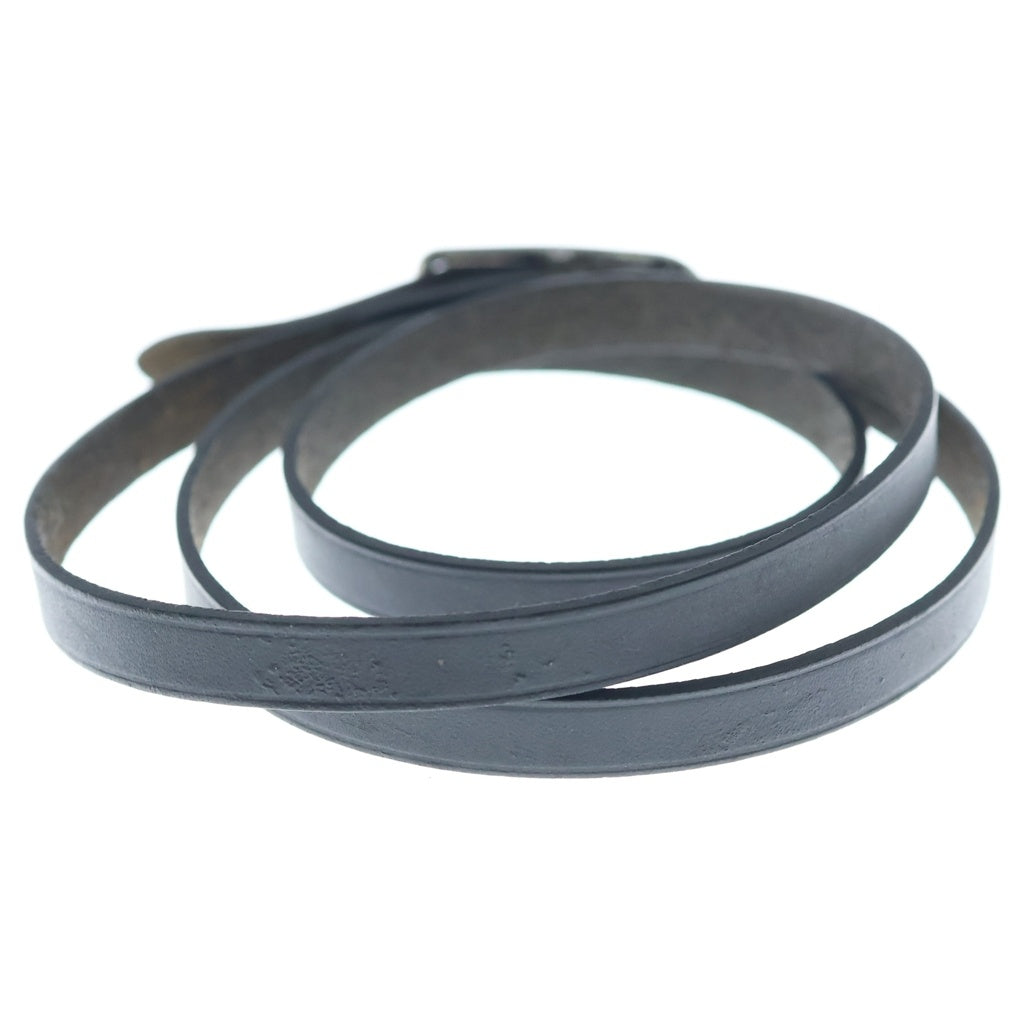 HERMES(エルメス) LEATHER BRACELET レザー ブレスレットブラック