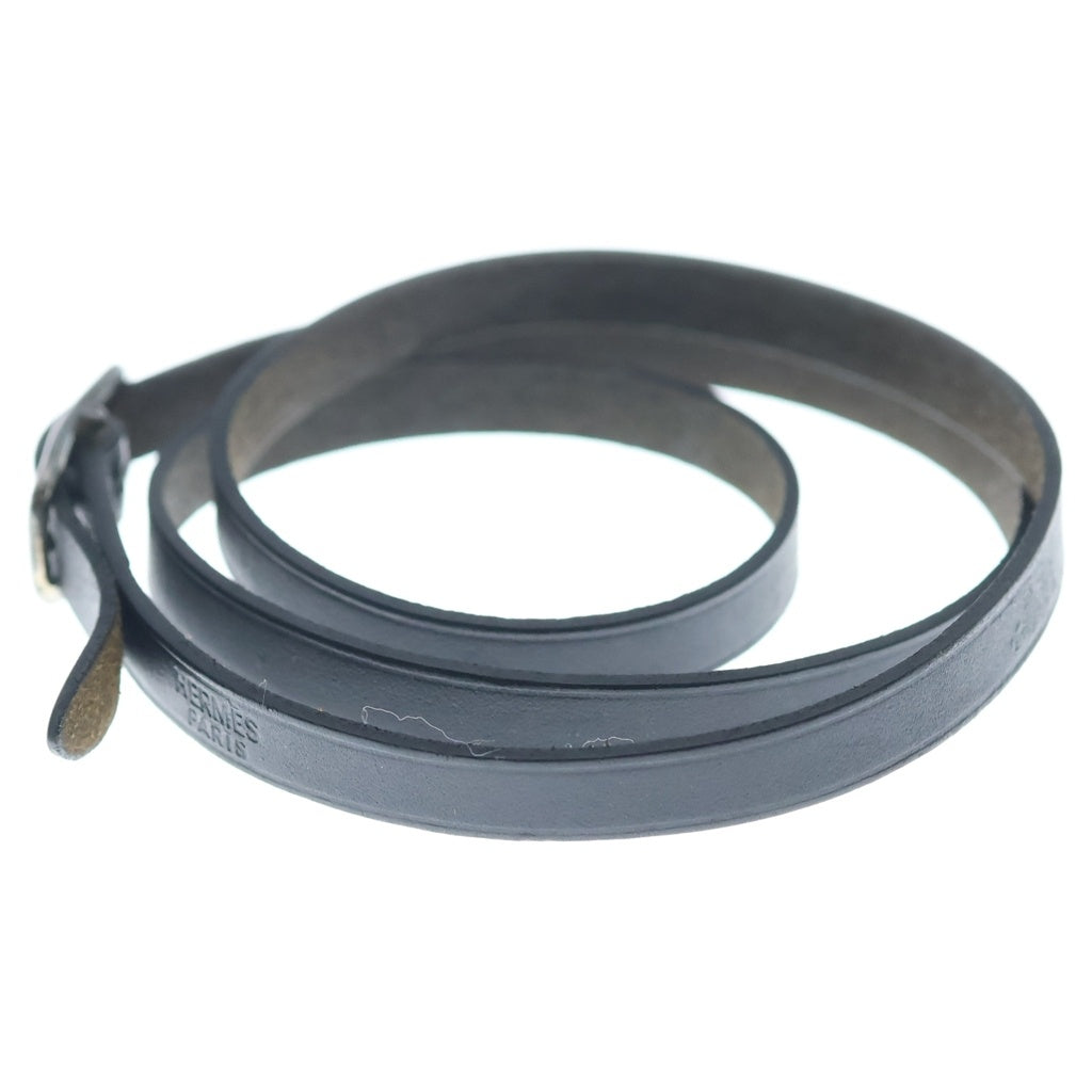 HERMES(エルメス) LEATHER BRACELET レザー ブレスレットブラック