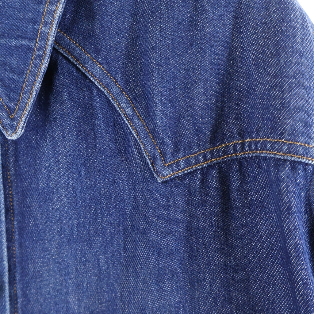 MM6 Maison Margiela(エムエムシックスメゾンマルジェラ) OVER SIZE DENIM COAT W BOW ON THE BACK オーバーサイズウエスタンデニムコート インディゴ S52AM0046 S30460 レディース