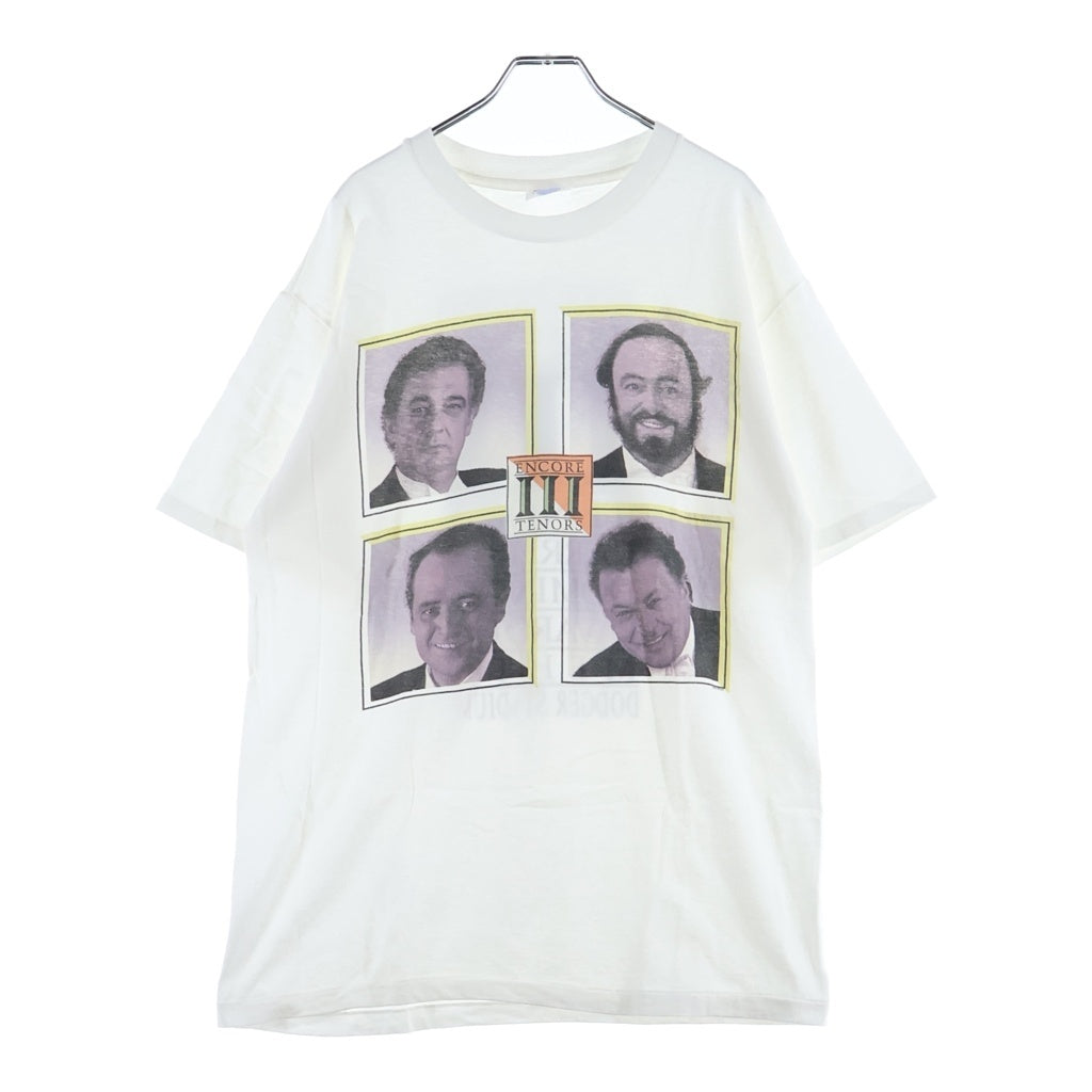 VINTAGE(ヴィンテージ) 90S ENCORE TENORS DODGER STADIUM TEE アンコール ザ スリー テナーズ オペラ 両面プリント 半袖Tシャツ カットソー ホワイト