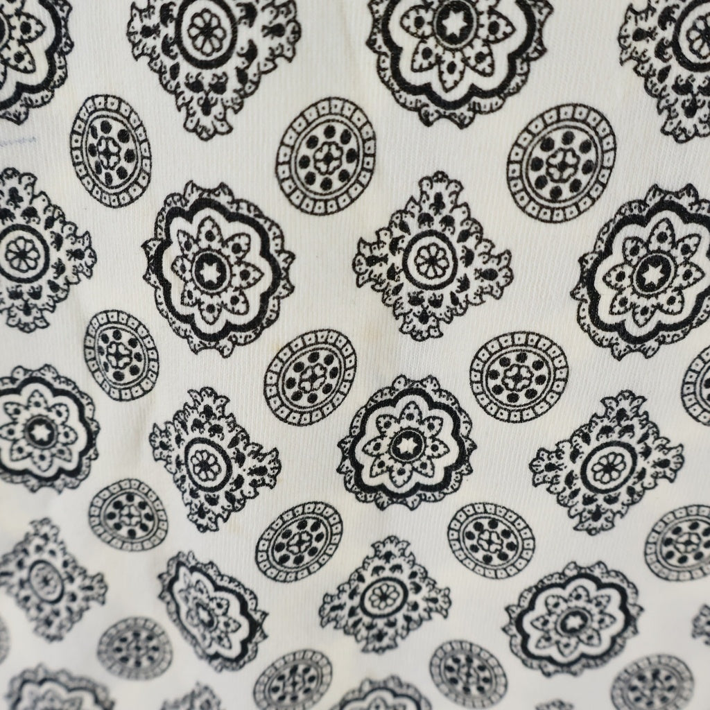 GAP(ギャップ) 90-00S PAISLEY MEDALLION ペイズリー メダリオン 半袖 ポロシャツ ホワイト/ブラック