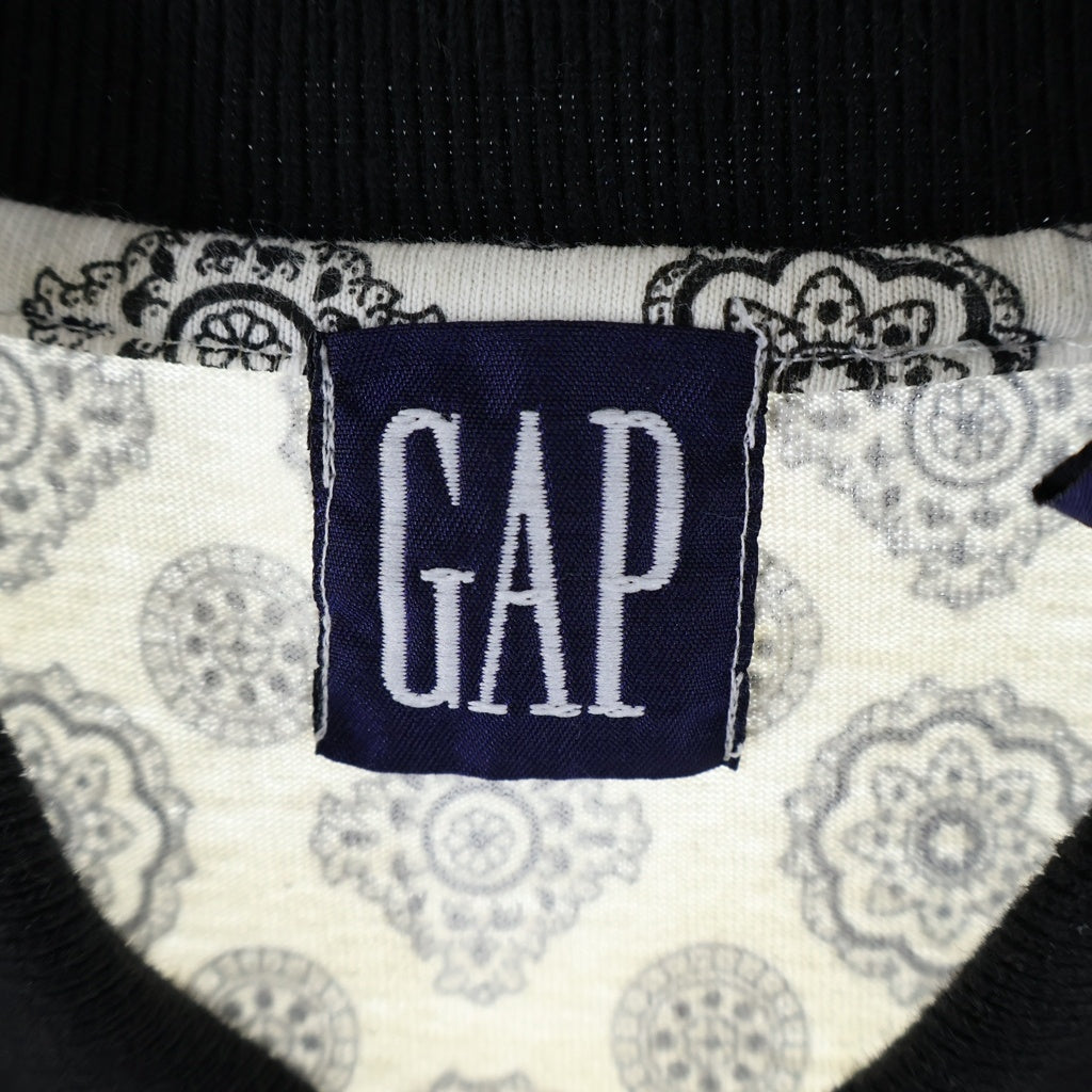 GAP(ギャップ) 90-00S PAISLEY MEDALLION ペイズリー メダリオン 半袖 ポロシャツ ホワイト/ブラック