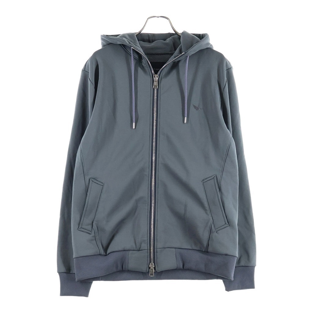 NO BRAND(ノーブランド) 1piu1uguale3 (ウノ ピゥ ウノ ウグァーレ トレ) NECK ZIP UP PARKA ジップアップ スウェット パーカー グレー MRB674
