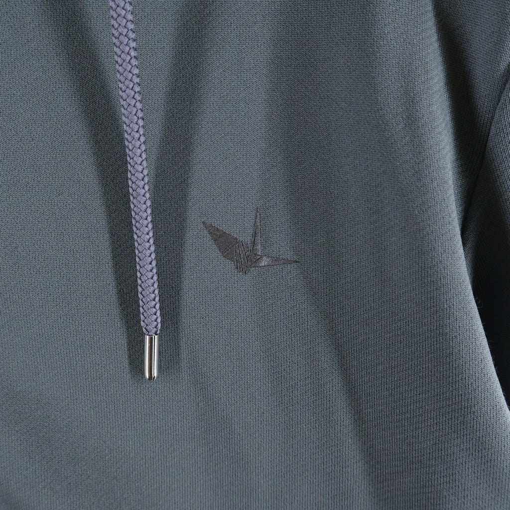 NO BRAND(ノーブランド) 1piu1uguale3 (ウノ ピゥ ウノ ウグァーレ トレ) NECK ZIP UP PARKA ジップアップ スウェット パーカー グレー MRB674