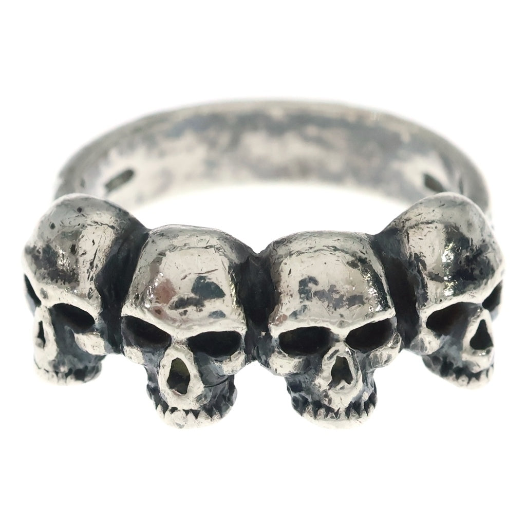 CRAZY PIG(クレイジーピッグ) 4 SKULL RING 4スカル リング シルバー