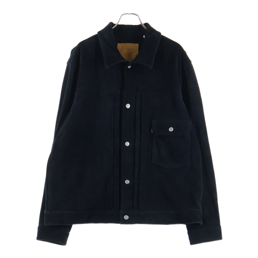 Levi's premium(リーバイスプレミアム) JOURNAL STANDARD（ジャーナルスタンダード）別注 1stMODEL TYPE1 Tバック 針刺しバックル カーフスエード トラッカージャケット ブラック PC9-005ZB-0000