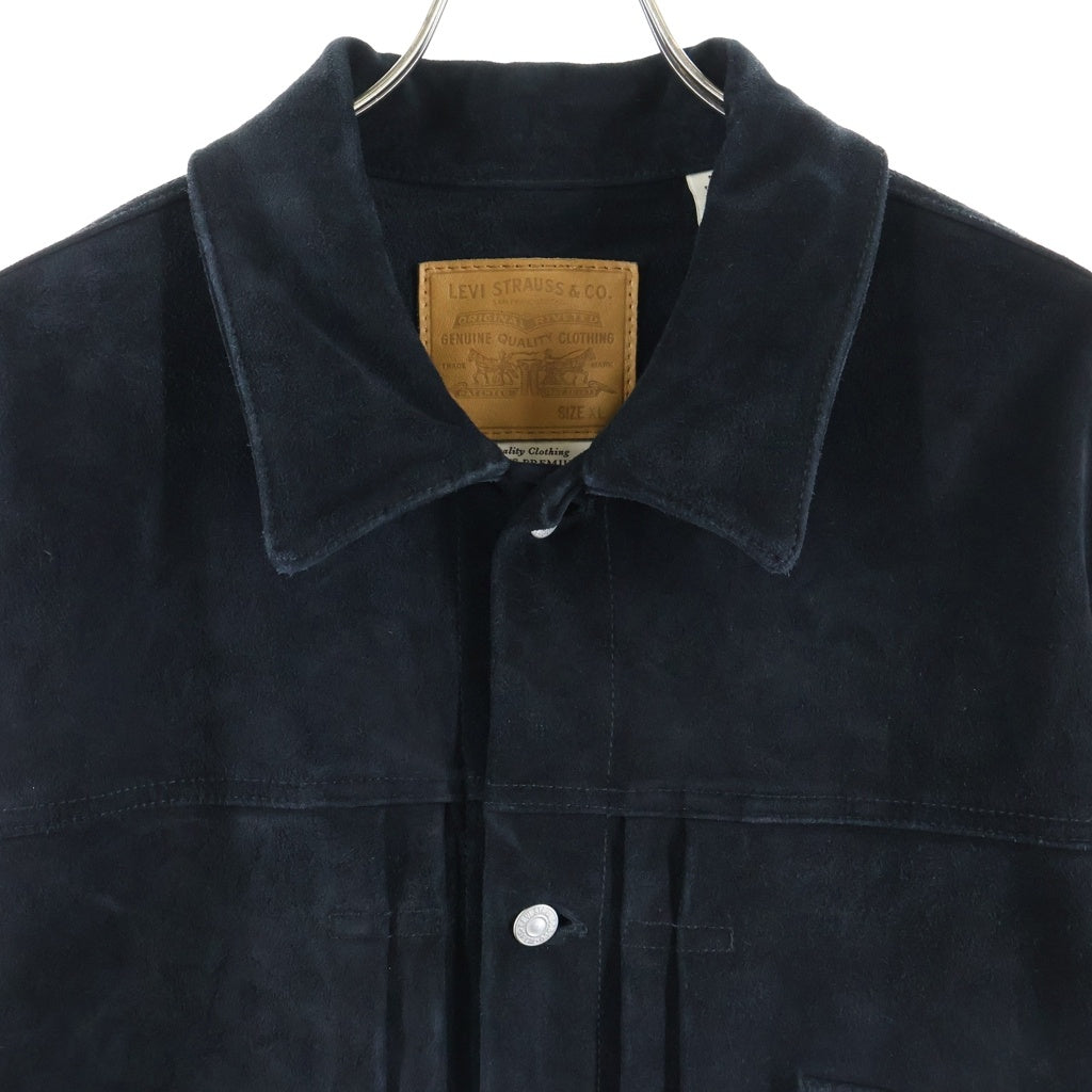Levi's premium(リーバイスプレミアム) JOURNAL STANDARD（ジャーナルスタンダード）別注 1stMODEL TYPE1 Tバック 針刺しバックル カーフスエード トラッカージャケット ブラック PC9-005ZB-0000