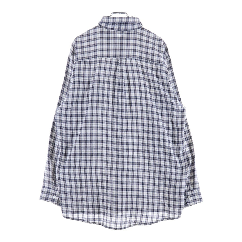 STUSSY(ステューシー) 90S OLD COTTON CHECK L/S SHIRT コットン チェック 長袖シャツ ホワイト/ブラウン